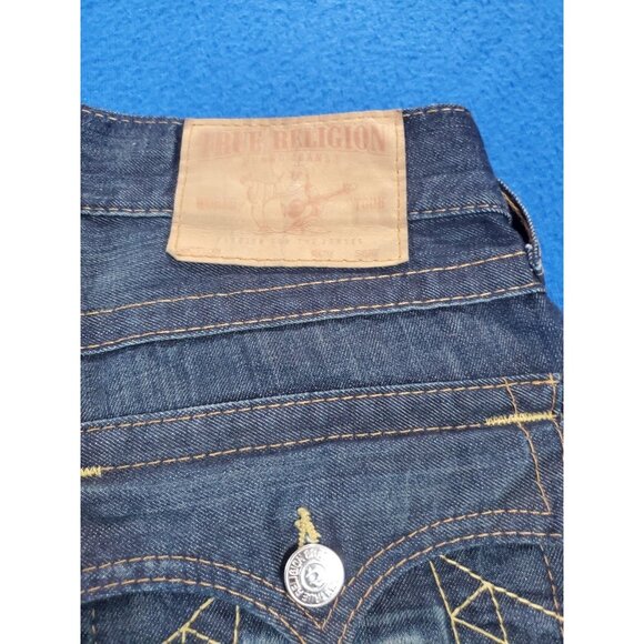 Vintage True Religion Joey Dark Wash Bootcut Jeans Flair Leg Men's Size 30 - Picture 12 of 16